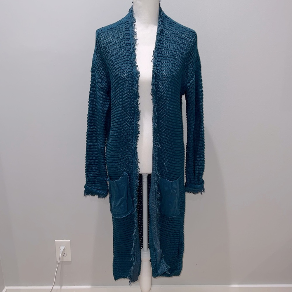 Free people knitted long cardigan